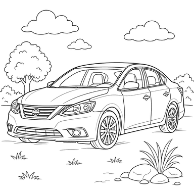 Nissan Sentra Coloring Page
