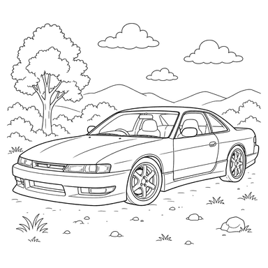 Dibujo para colorear de Nissan Silvia