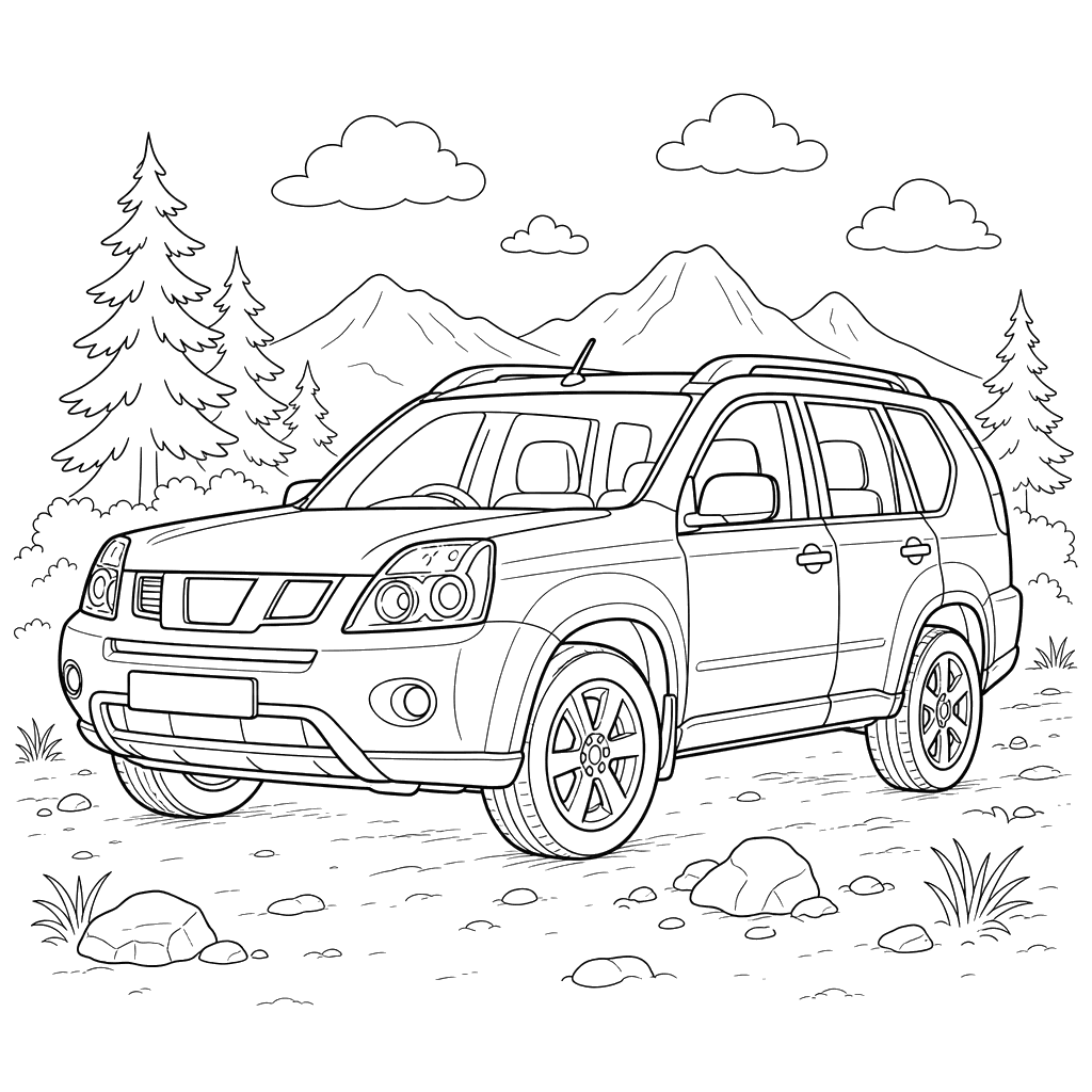 Dibujo para colorear de Nissan X-Trail