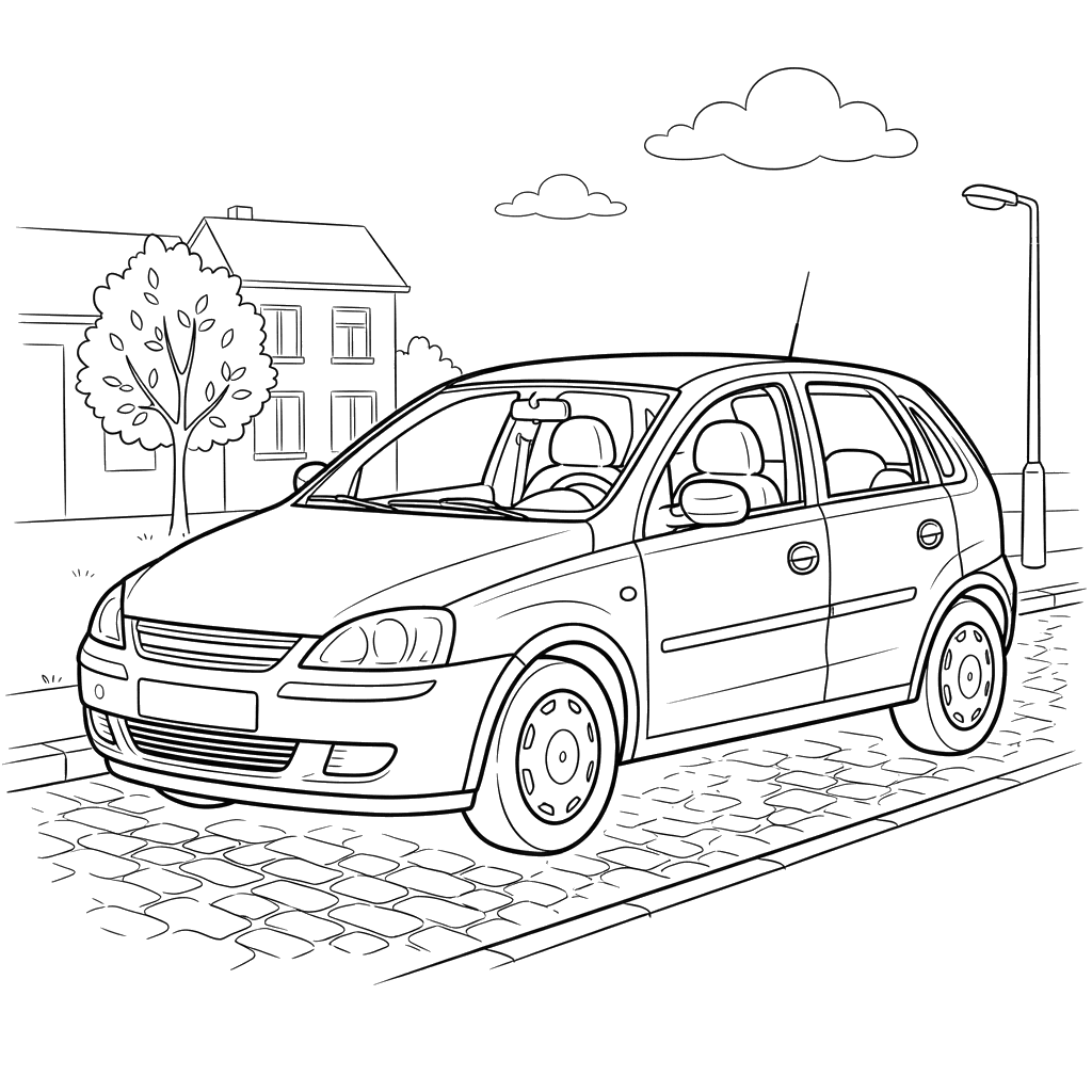 Dibujo para colorear Opel Corsa