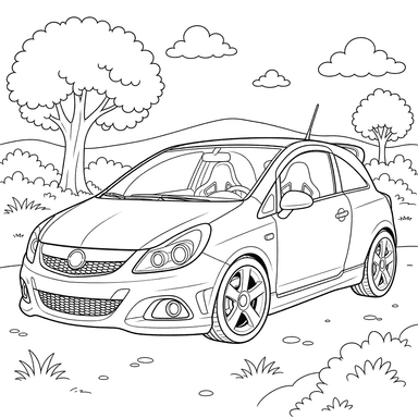 Dibujo para colorear de Opel Corsa OPC