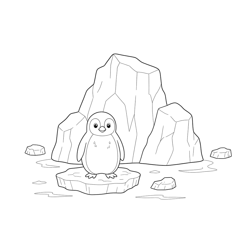 Pinguin Ausmalbild für Kinder