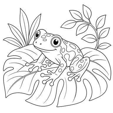 Pfeilgiftfrosch auf einem Blatt