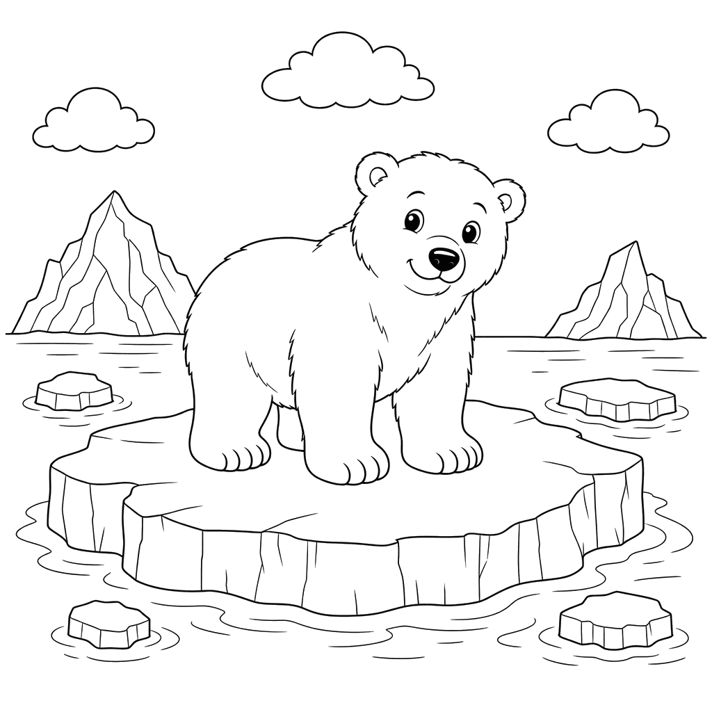 Polar Bear on an Ice Floe