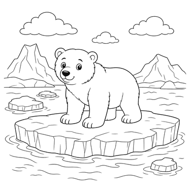 Ours polaire sur une banquise