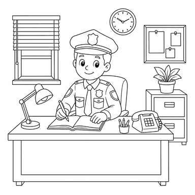 Polizist im Revier
