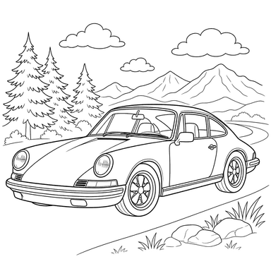 Dibujo para colorear de Porsche 911