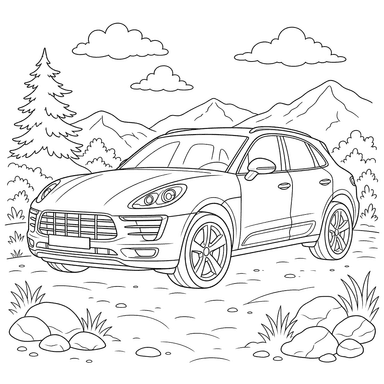 Porsche Macan Coloring Page