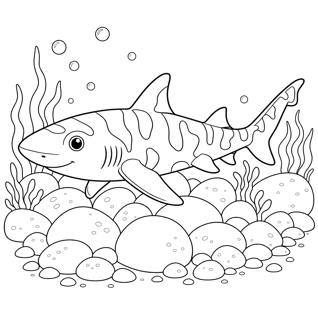 Dibujo para colorear de Tiburón de Port Jackson