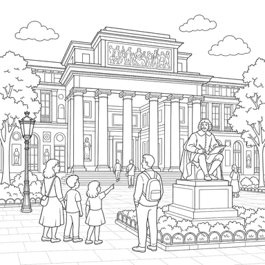 Dibujo para colorear del Museo del Prado