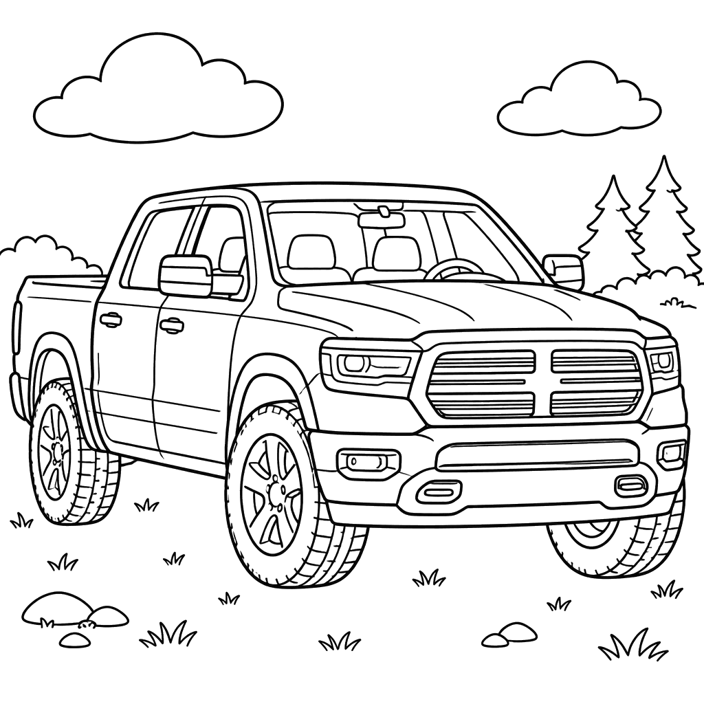 Ram Pickup de quarta geração no campo