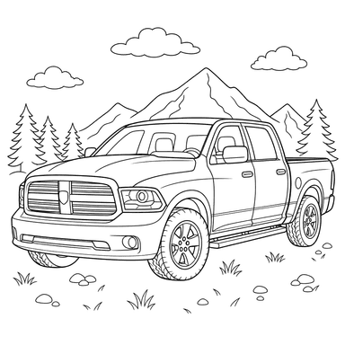 Coloriage Pick-up Ram