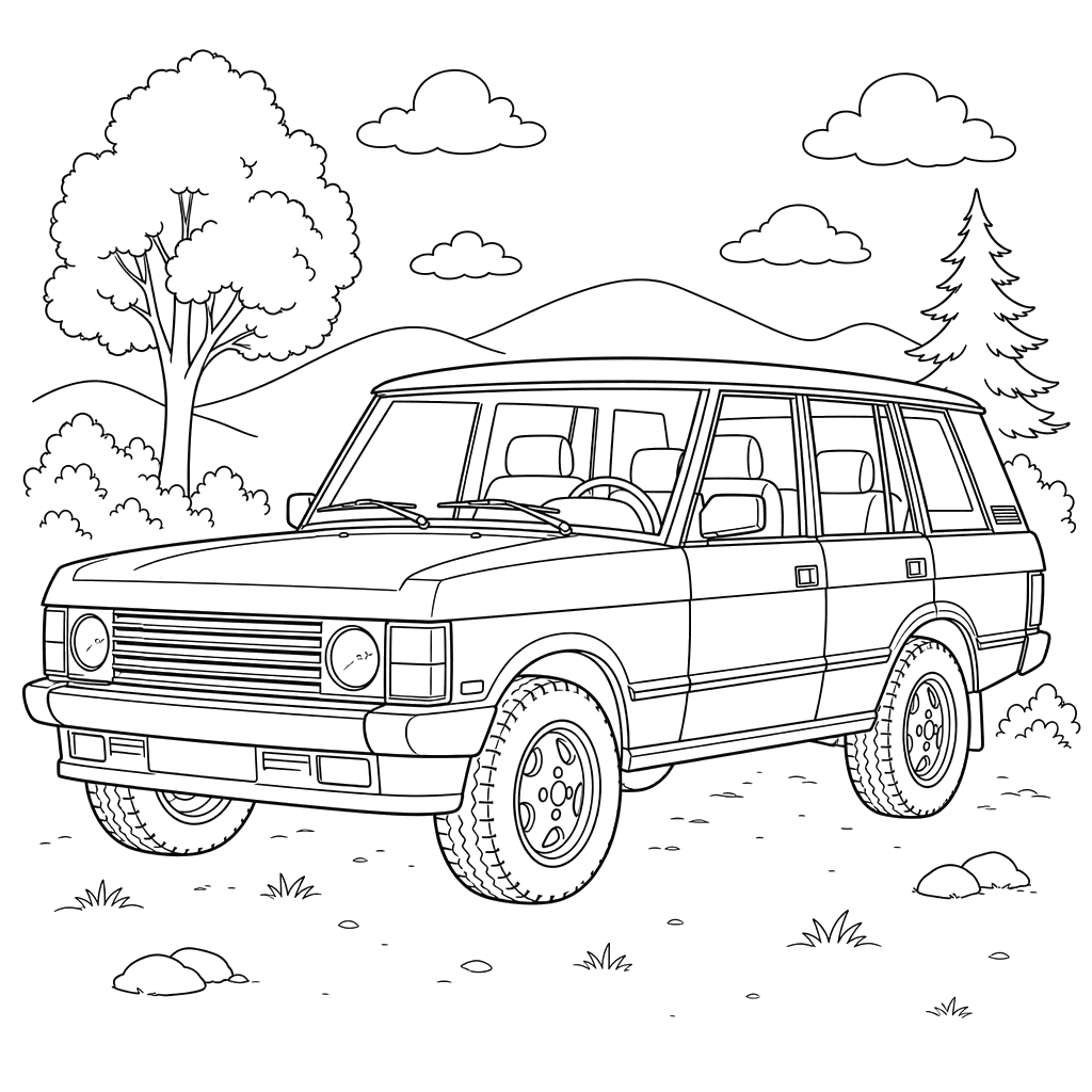 Dibujo de Range Rover para colorear