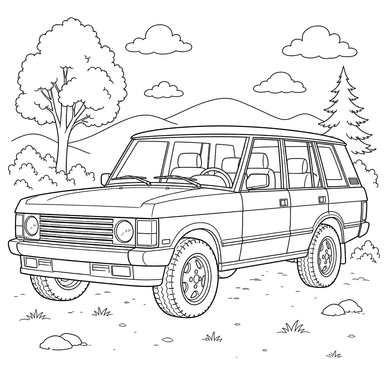 Range Rover Coloring Page