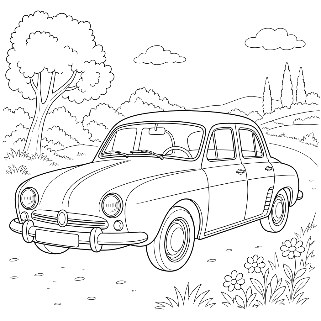 Coloriage Renault Dauphine