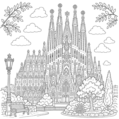 Desenho da Sagrada Família para Colorir