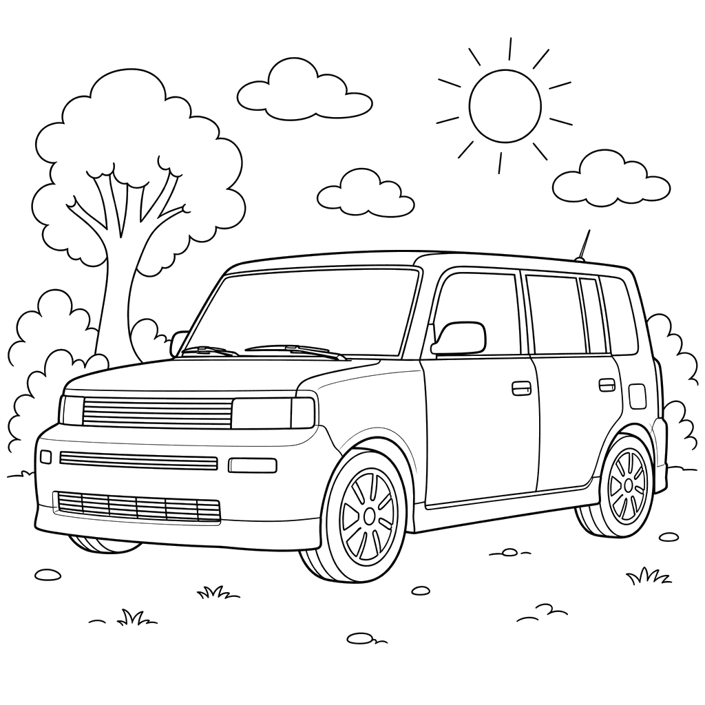 Scion xB Auto Ausmalbild