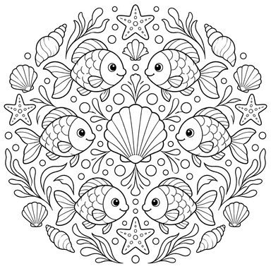 Sea Fish Mandala