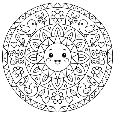 Mandala géométrique simple