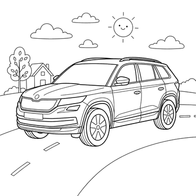 Раскраска автомобиля Skoda Kodiaq