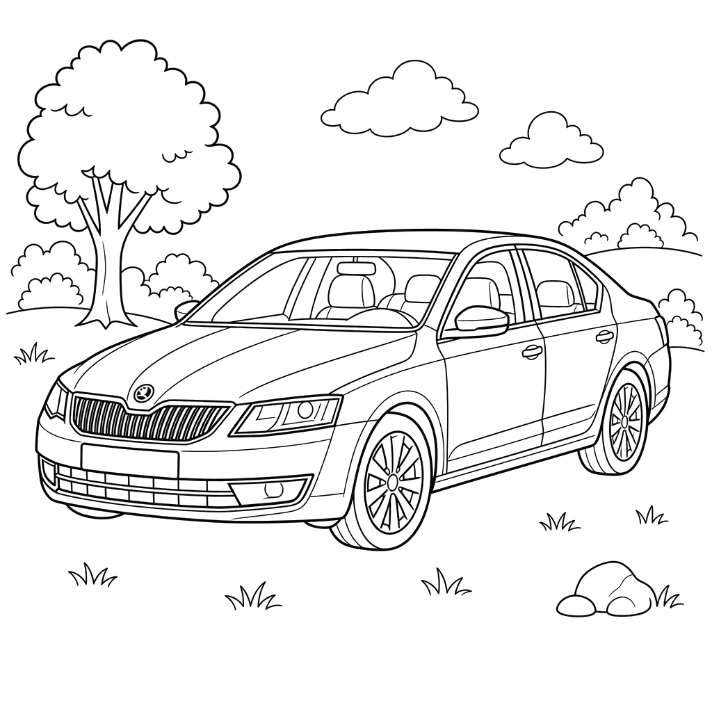 Dibujo para colorear de Skoda Octavia