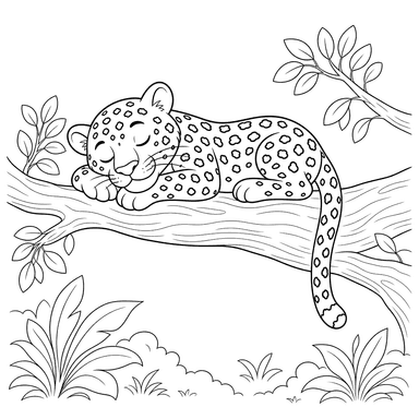 Schlafender Leopard