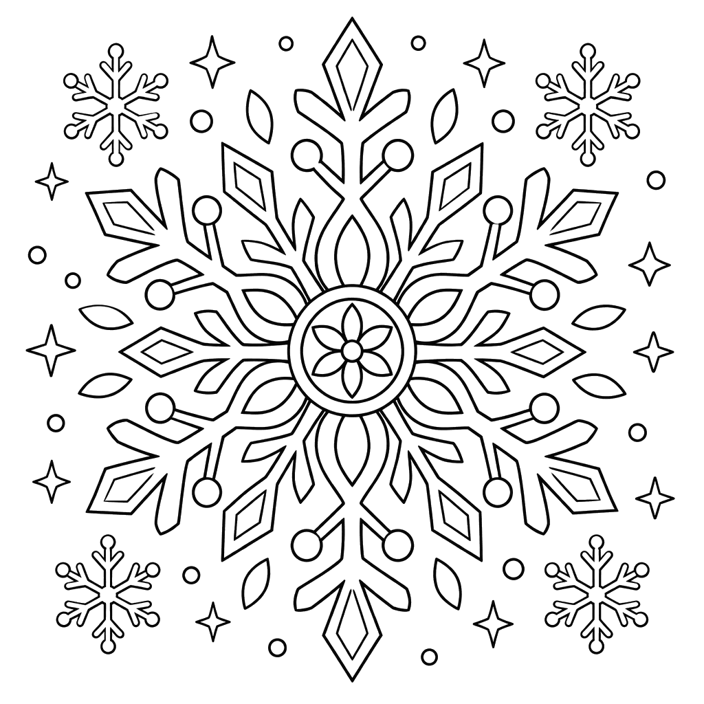 Mandala flocon de neige