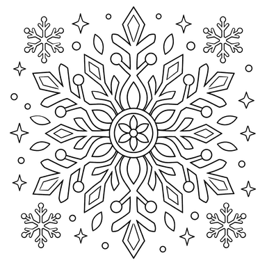 Mandala flocon de neige