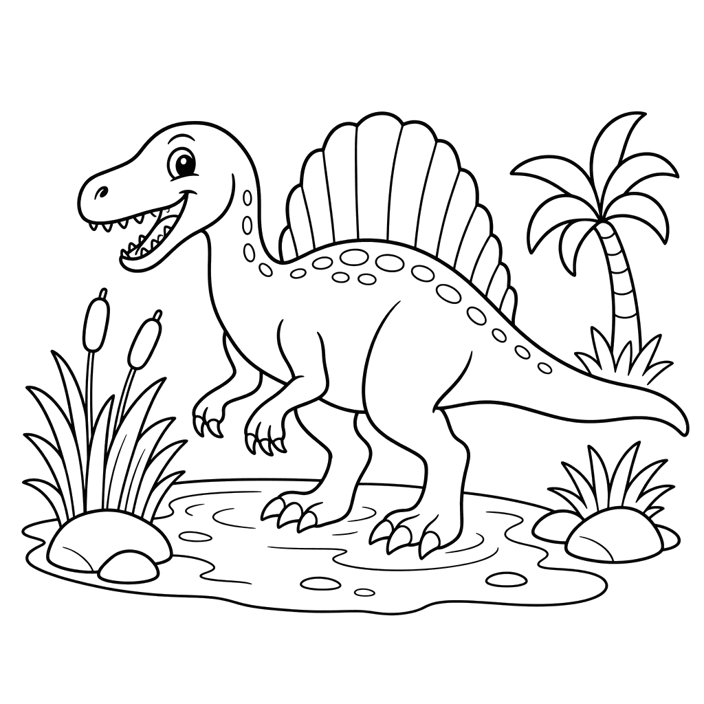 Spinosaurus im Sumpf