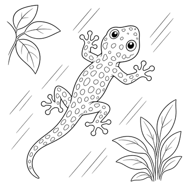 Gefleckter Gecko auf Glas