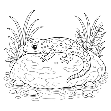 Spotted Salamander Coloring Page