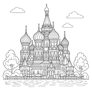 Dibujo de la Catedral de San Basilio para Colorear