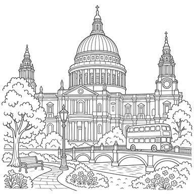 Ausmalbild St. Paul's Cathedral