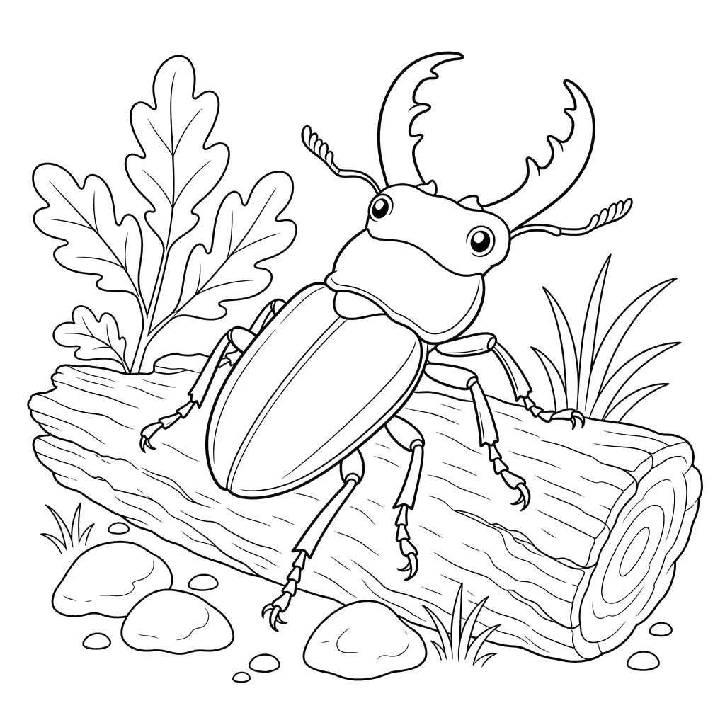 Desenho de Escaravelho-lobo para Colorir