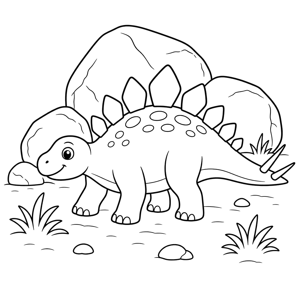 Stegosaurus — Ausmalbild