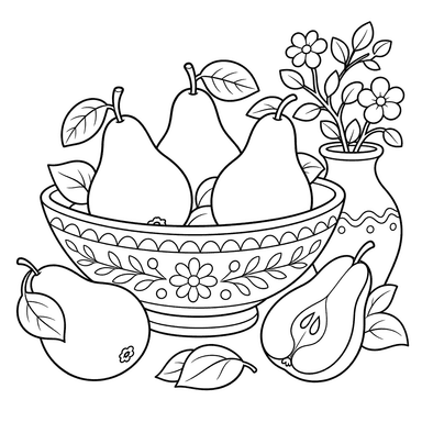 Still Life: Bowl with Pears