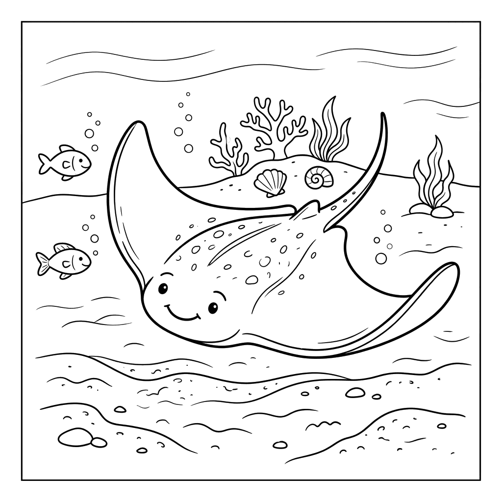 Dibujo para Colorear Raya en la Arena