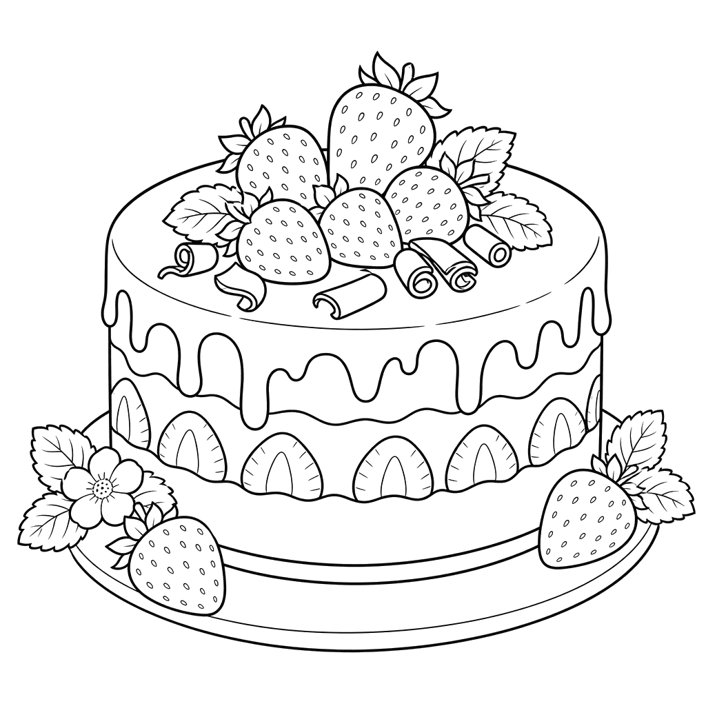 Erdbeerkuchen mit Schokolade