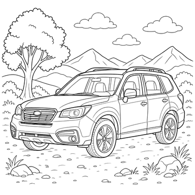 Dibujo para colorear de Subaru Forester