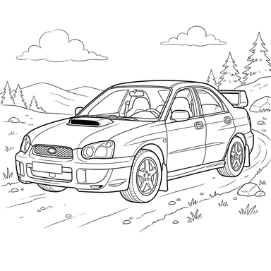 Coloriage Subaru Impreza pour enfants