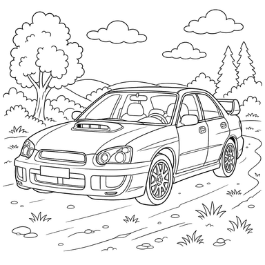 Dibujo para colorear de Subaru Impreza WRX