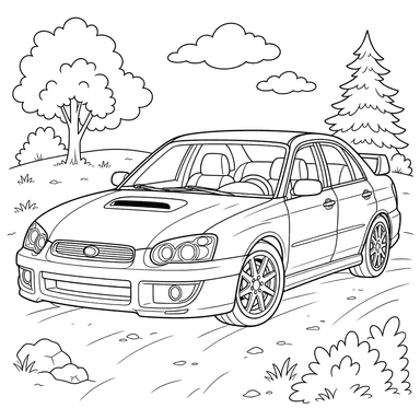 Subaru Legacy GT Coloring Page