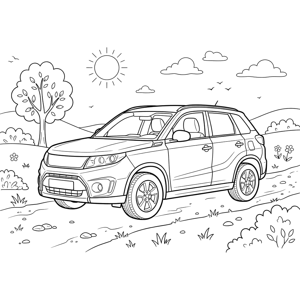 Dibujo para colorear Suzuki Vitara