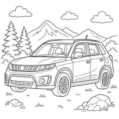 Coloriage Suzuki Vitara