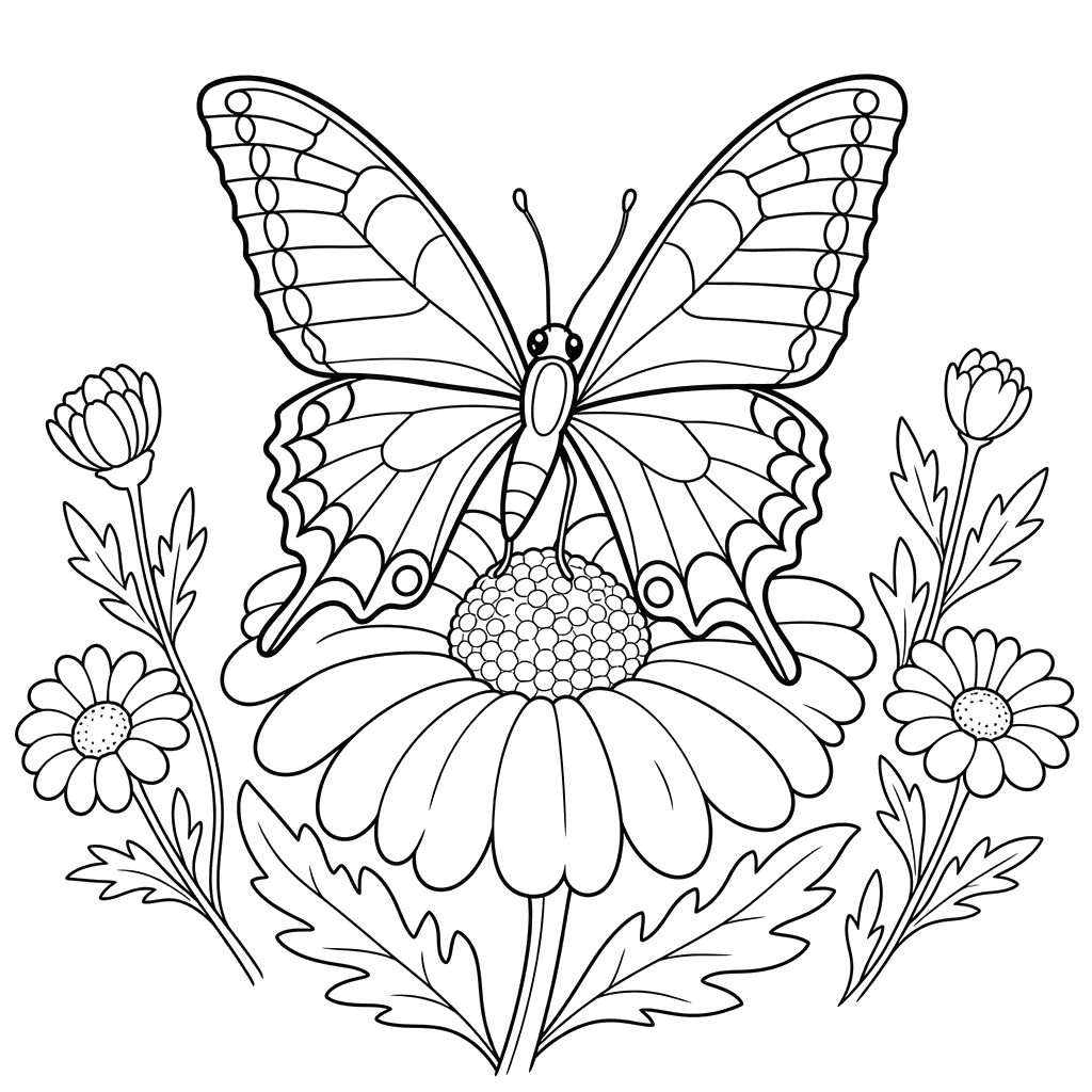Swallowtail on a Daisy