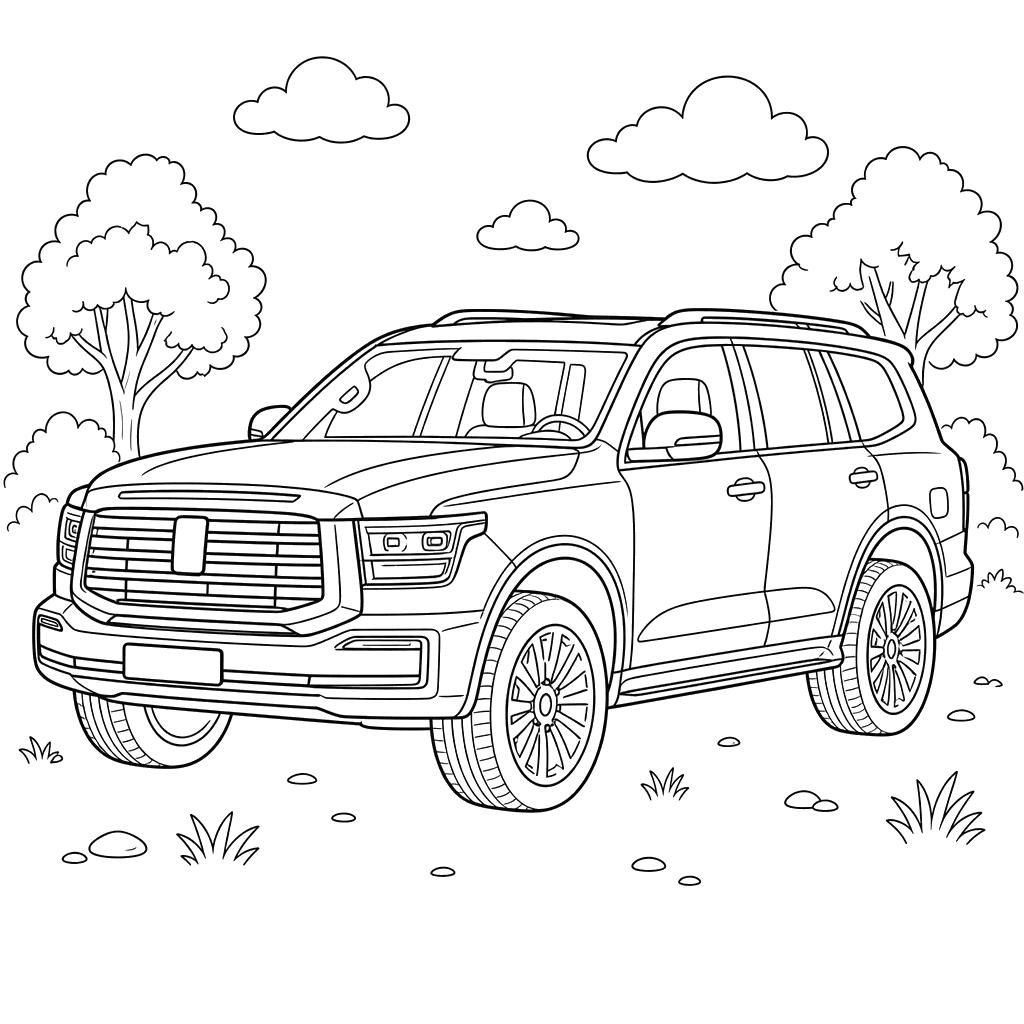 Dibujo para colorear de SUV Tank 500