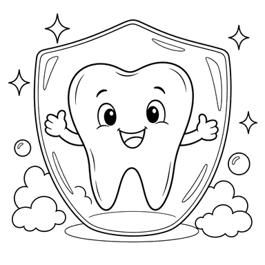 Tooth with Protective Shield