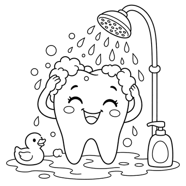 Tooth Taking a Shower