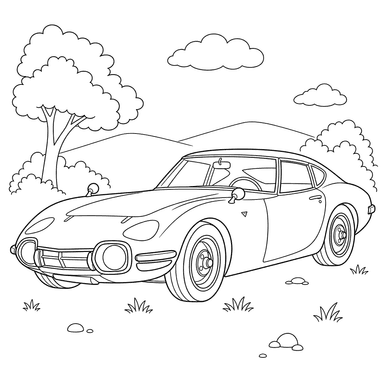 Dibujo para colorear de Toyota 2000GT
