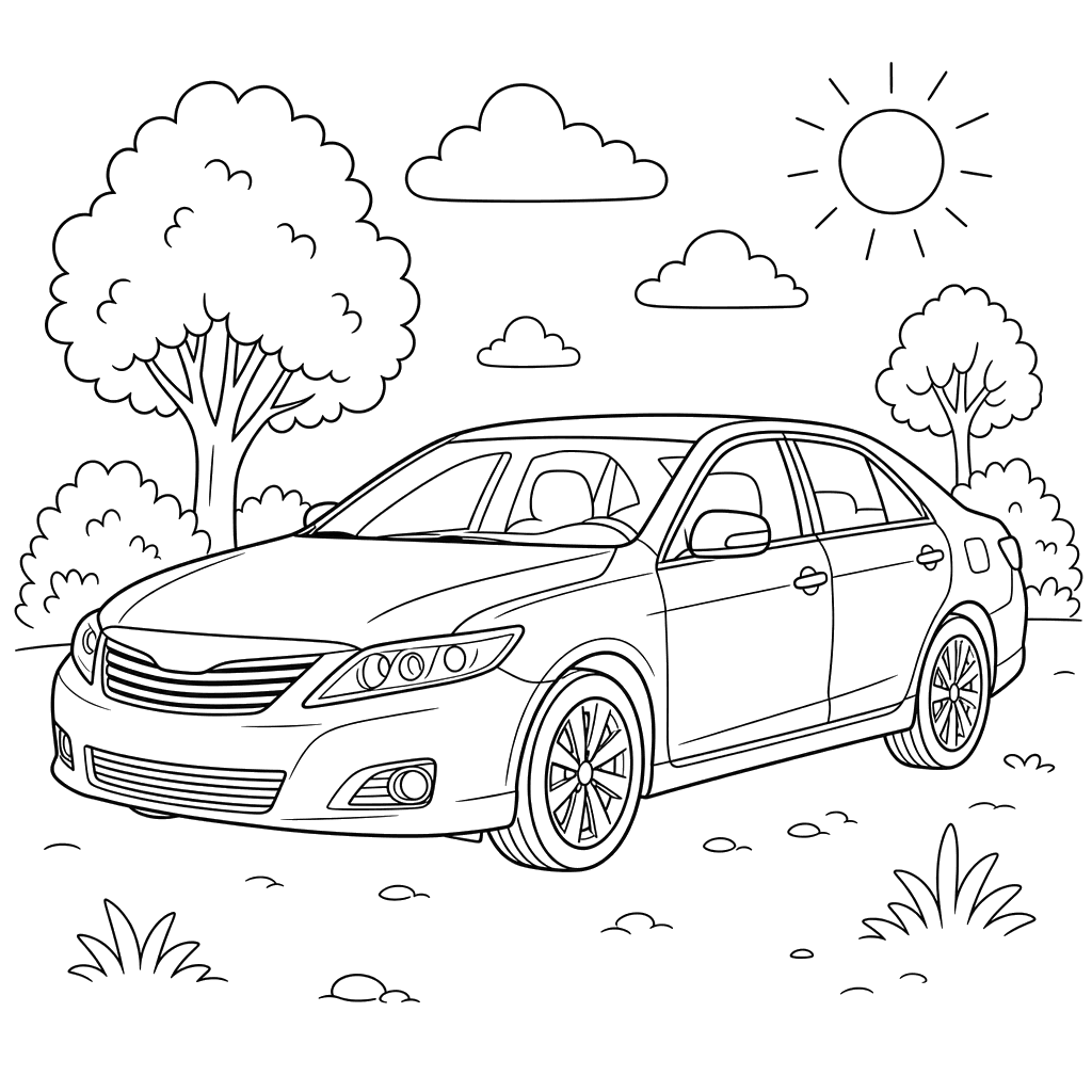 Dibujo de Toyota Camry para colorear